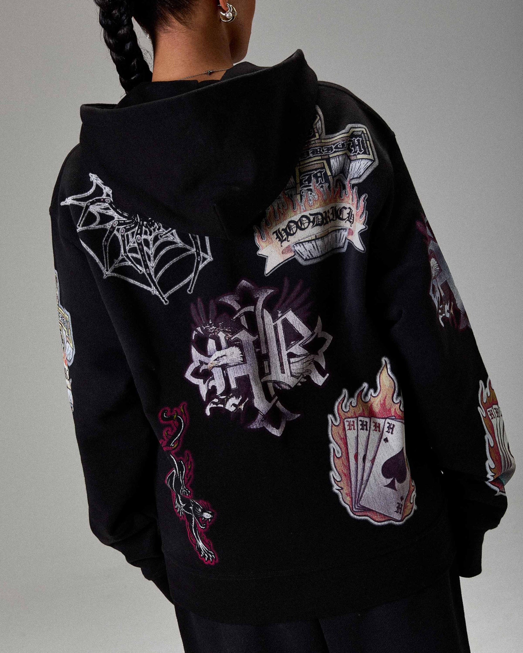 The Winner's Circle Phase Oversized Zip Hoodie - Black