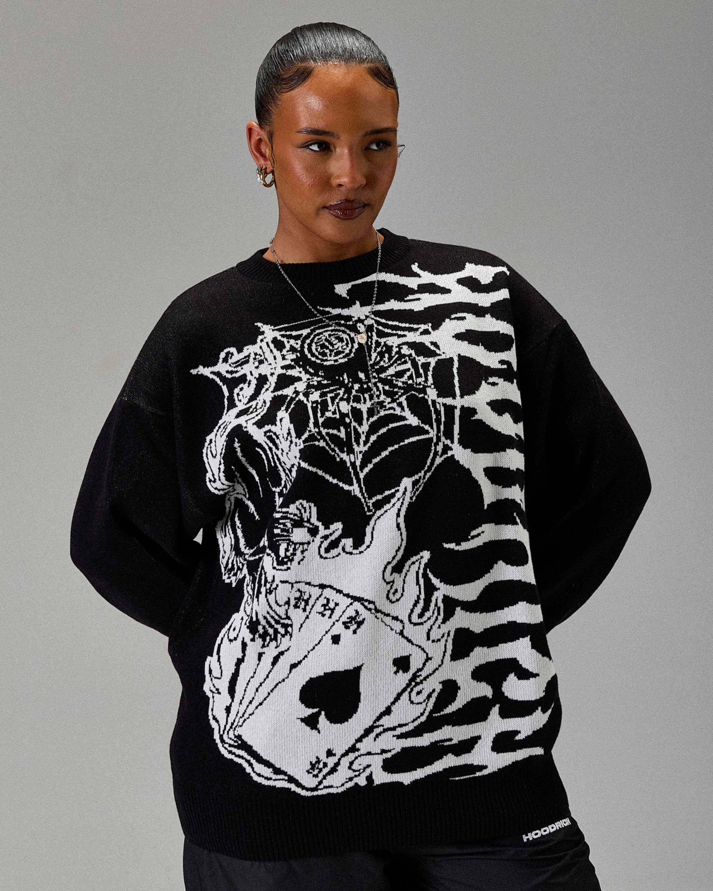 The Winner's Circle Wreckage Knitwear Sweater - Black/white