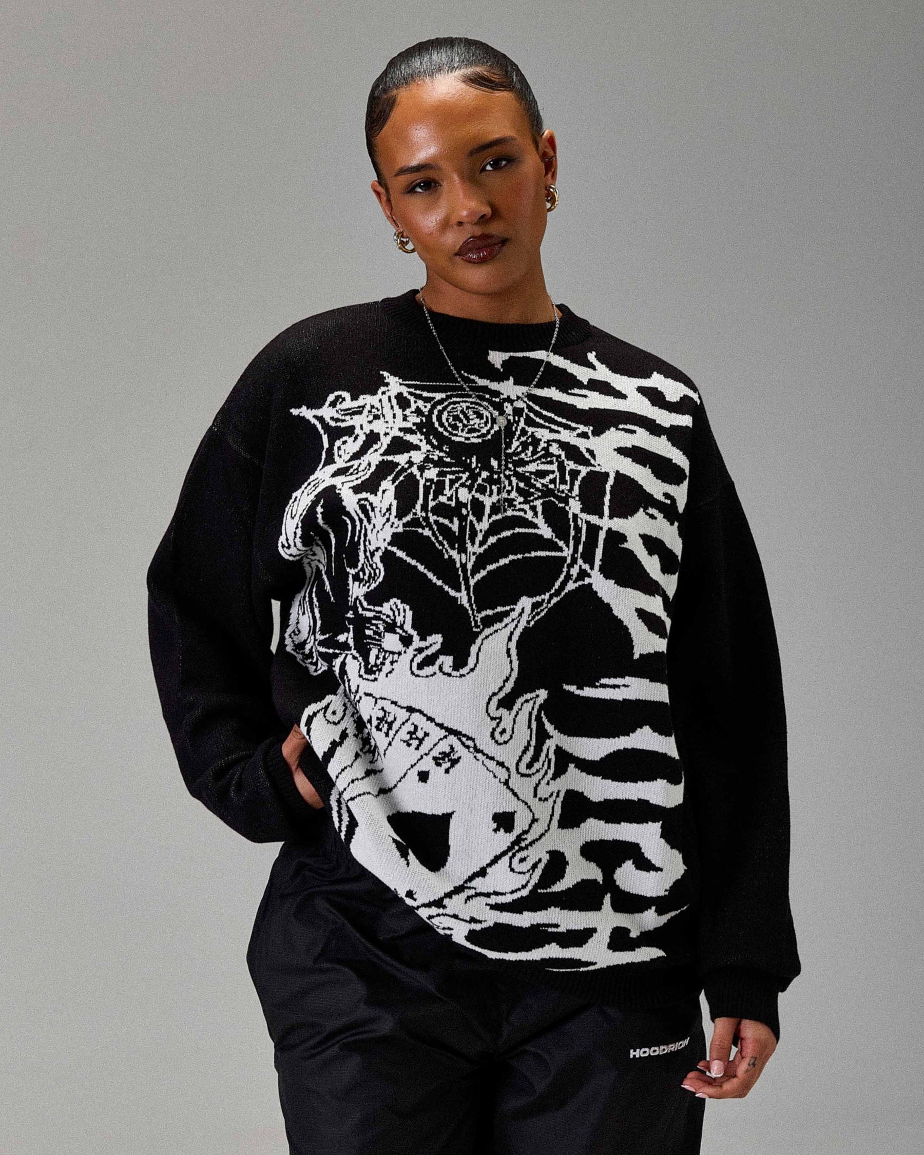 The Winner's Circle Wreckage Knitwear Sweater - Black/white