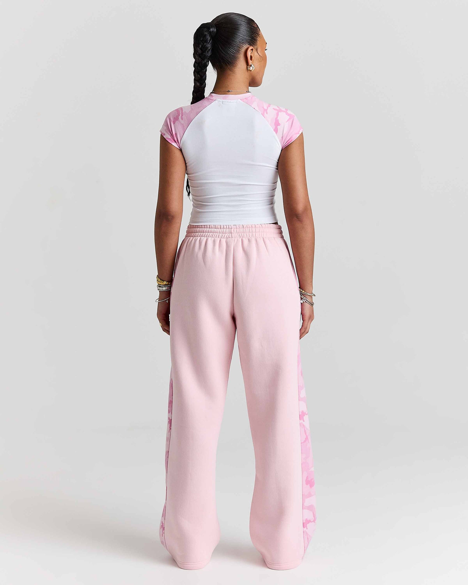 Field Fitted Tee - White/Pink Camo