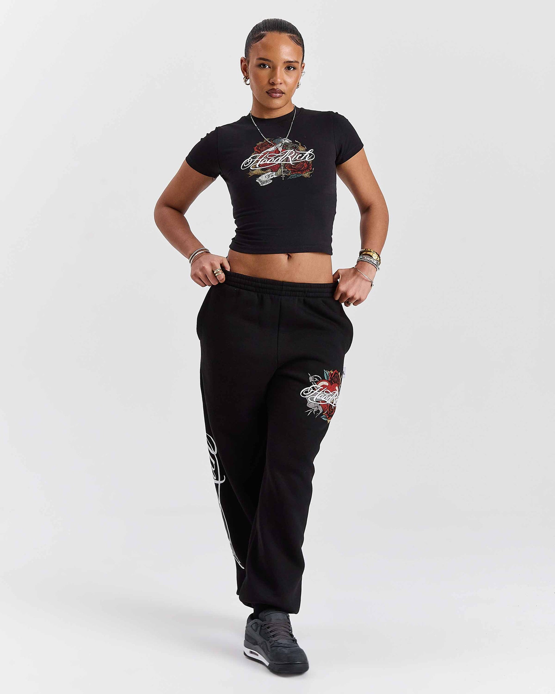 Vox Oversized Joggers - Black/Red