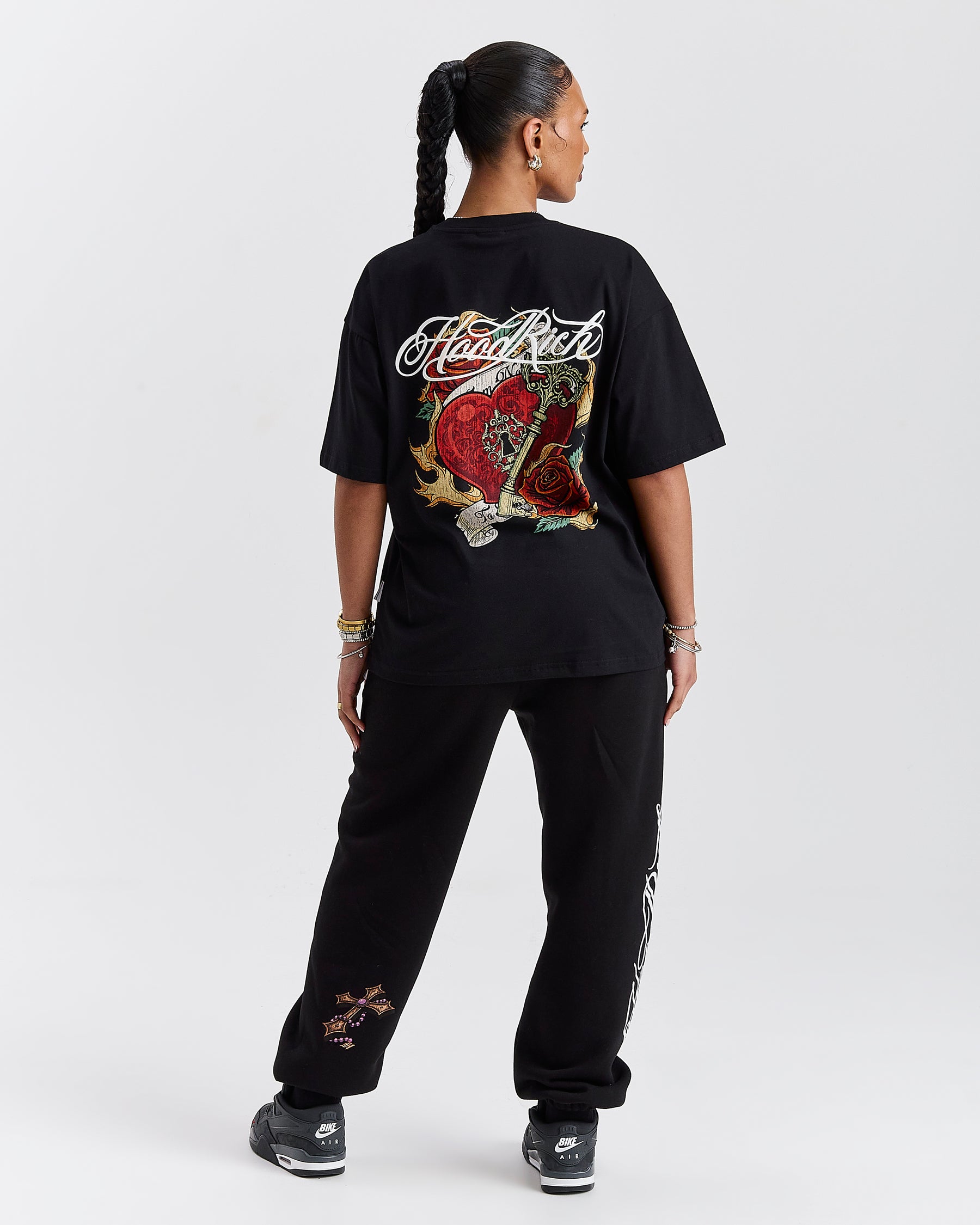 Vox Oversized Joggers - Black/Red