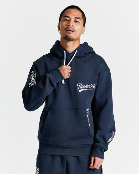 Multi Stade Oversized Hoodie - Navy/White