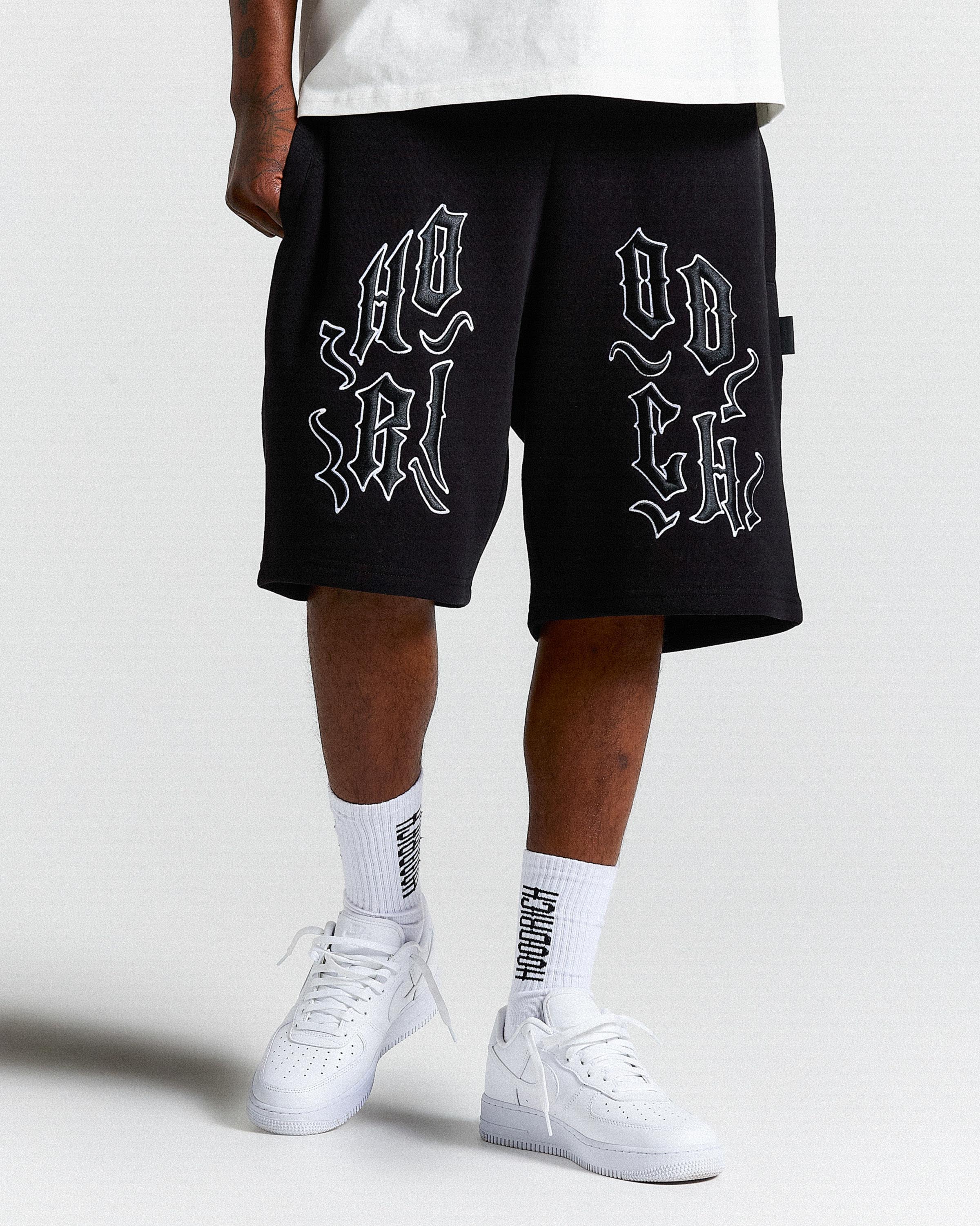Ritual Crown Oversized Shorts - Black/White