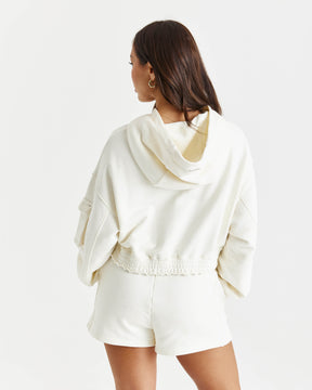 Corrode Boxy Oversized Hoodie - Cream