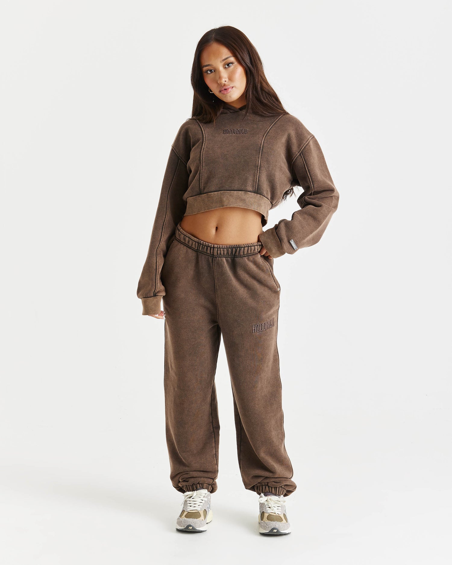 Fade Oversized Joggers - Brown
