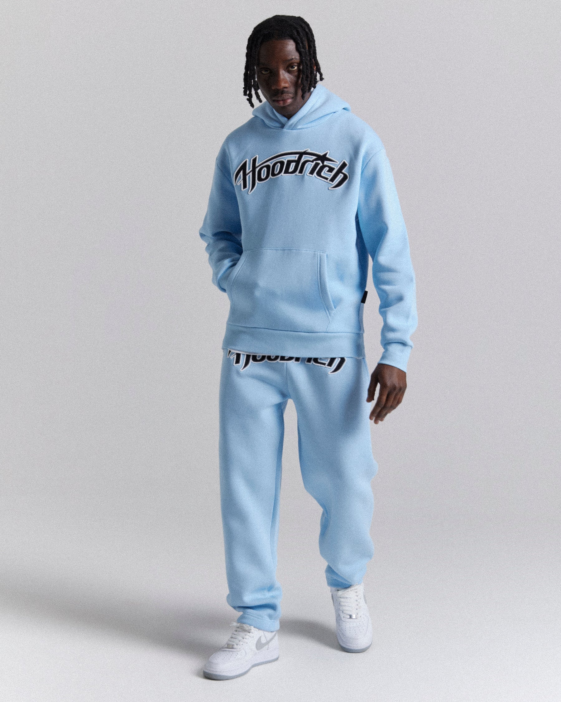 Galaxy Oversized Hoodie Light Blue/White/Black - Main Image