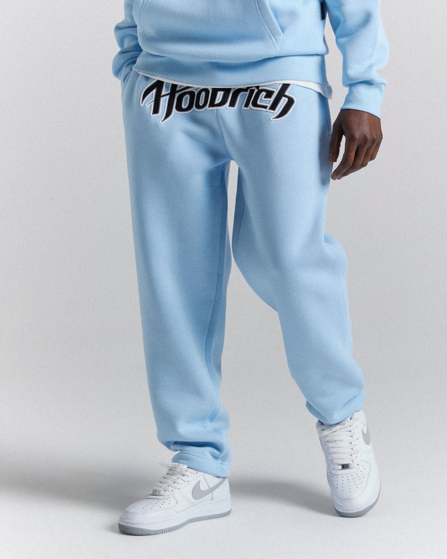 Galaxy Oversized Open Hem Jogger - Light Blue/White/Black