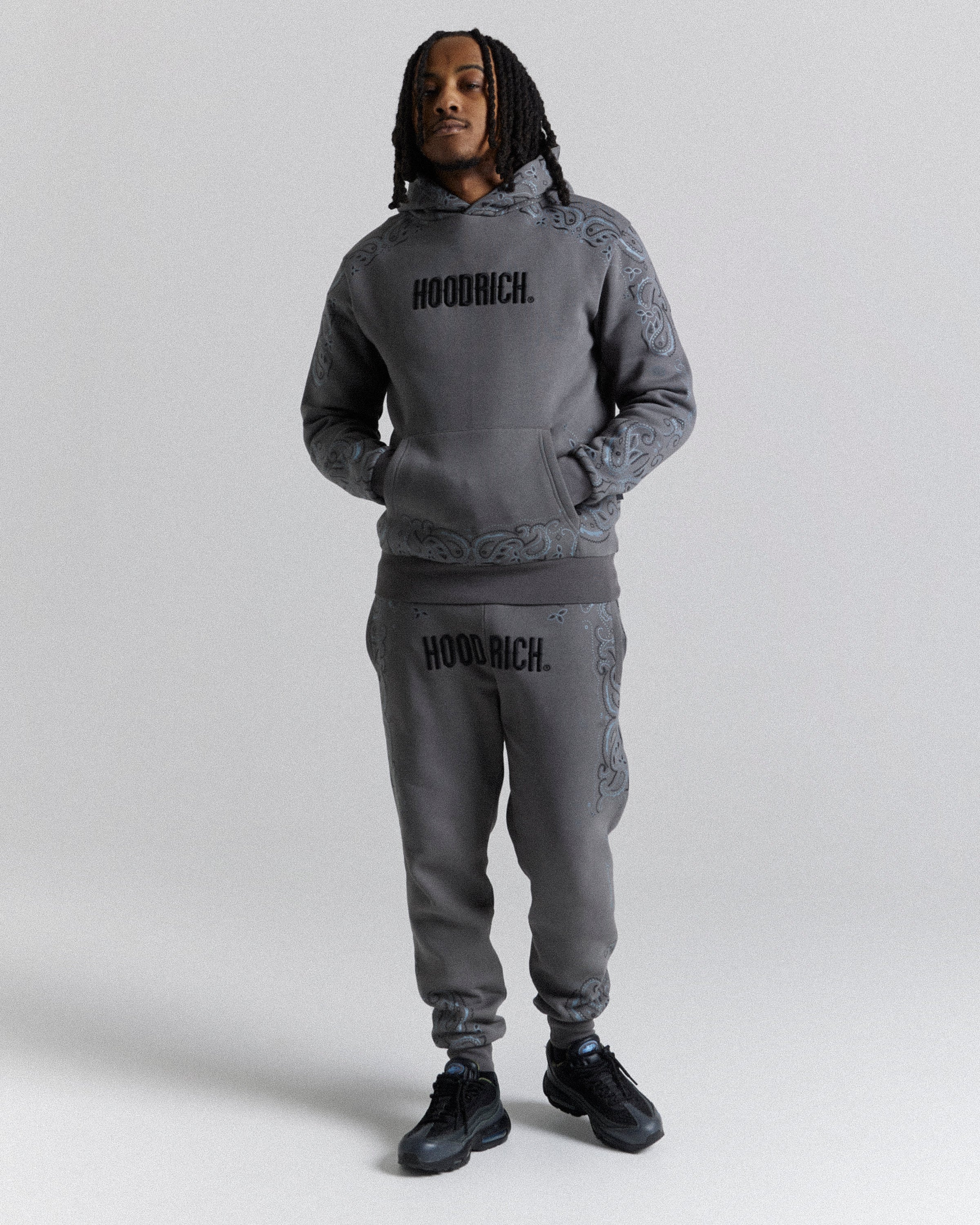 Hoodrich Grey Full Hoodrich Tracksuit Grey Hoodrich Og Tracksuit