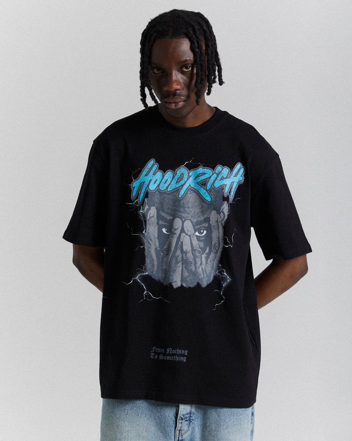 Inferno Oversized T-Shirt  - Black/Blue