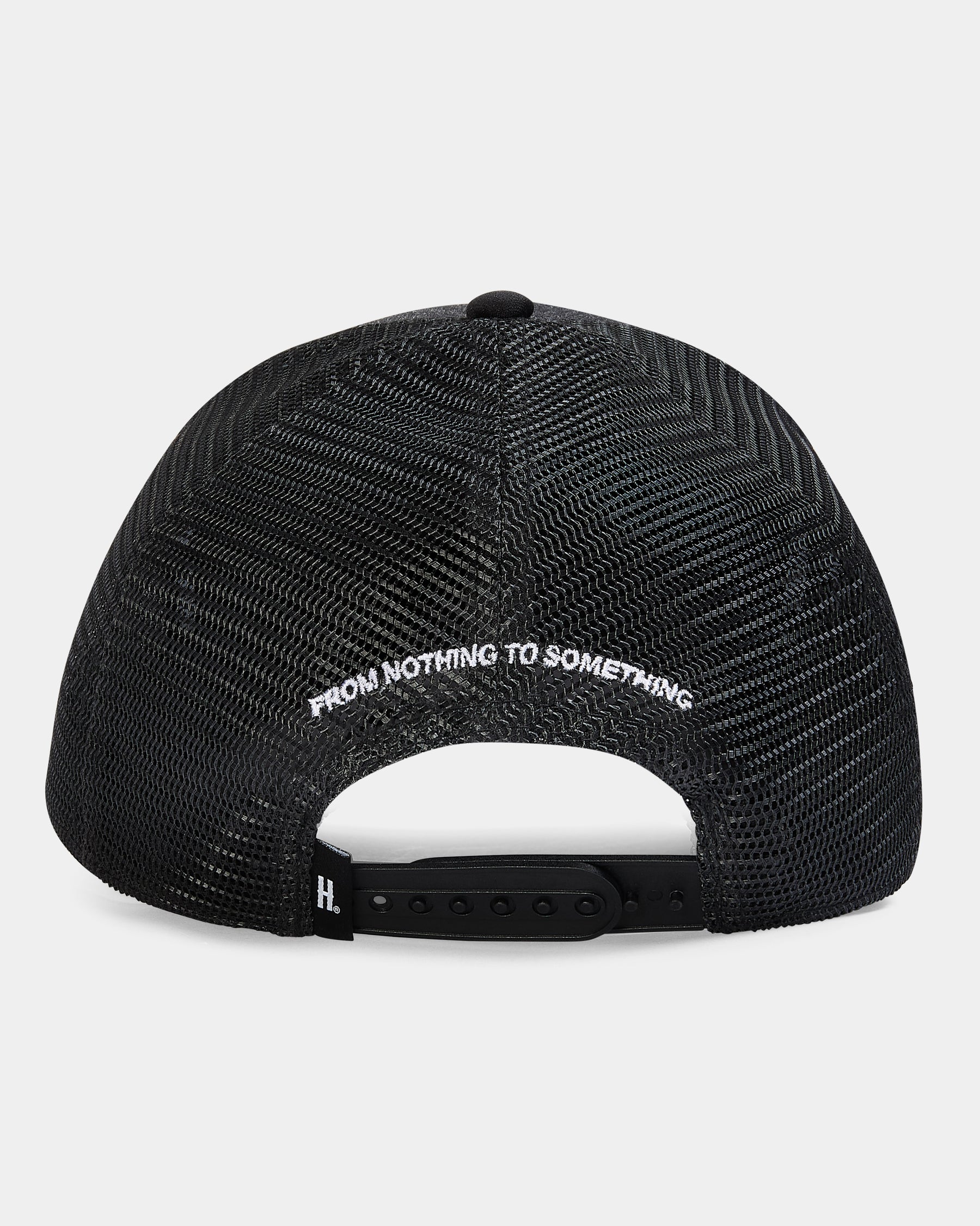 Noir Denim Trucker Cap - Black/White