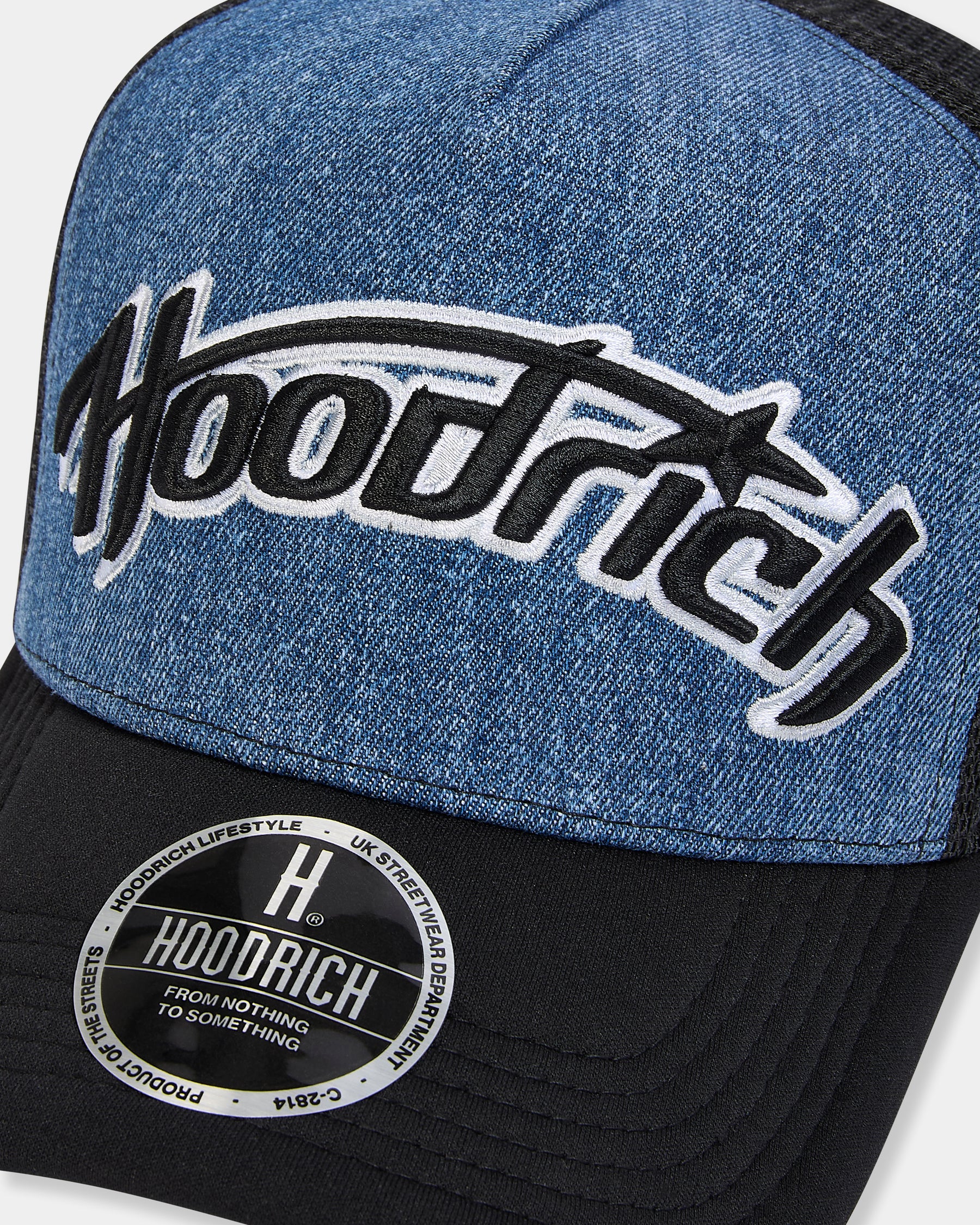 Galaxy Denim Trucker Cap - Blue/Black/White