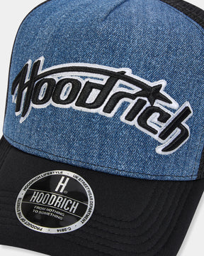 Galaxy Denim Trucker Cap - Blue/Black/White
