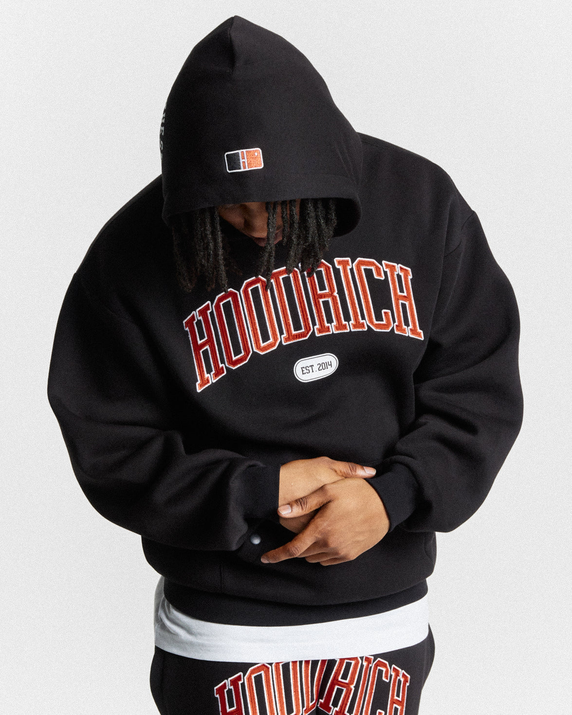 Phoenix Oversized Hoodie - Black/White/Red