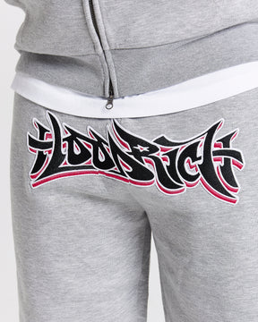 Graff Oversized Joggers - Grey/Black/Pink