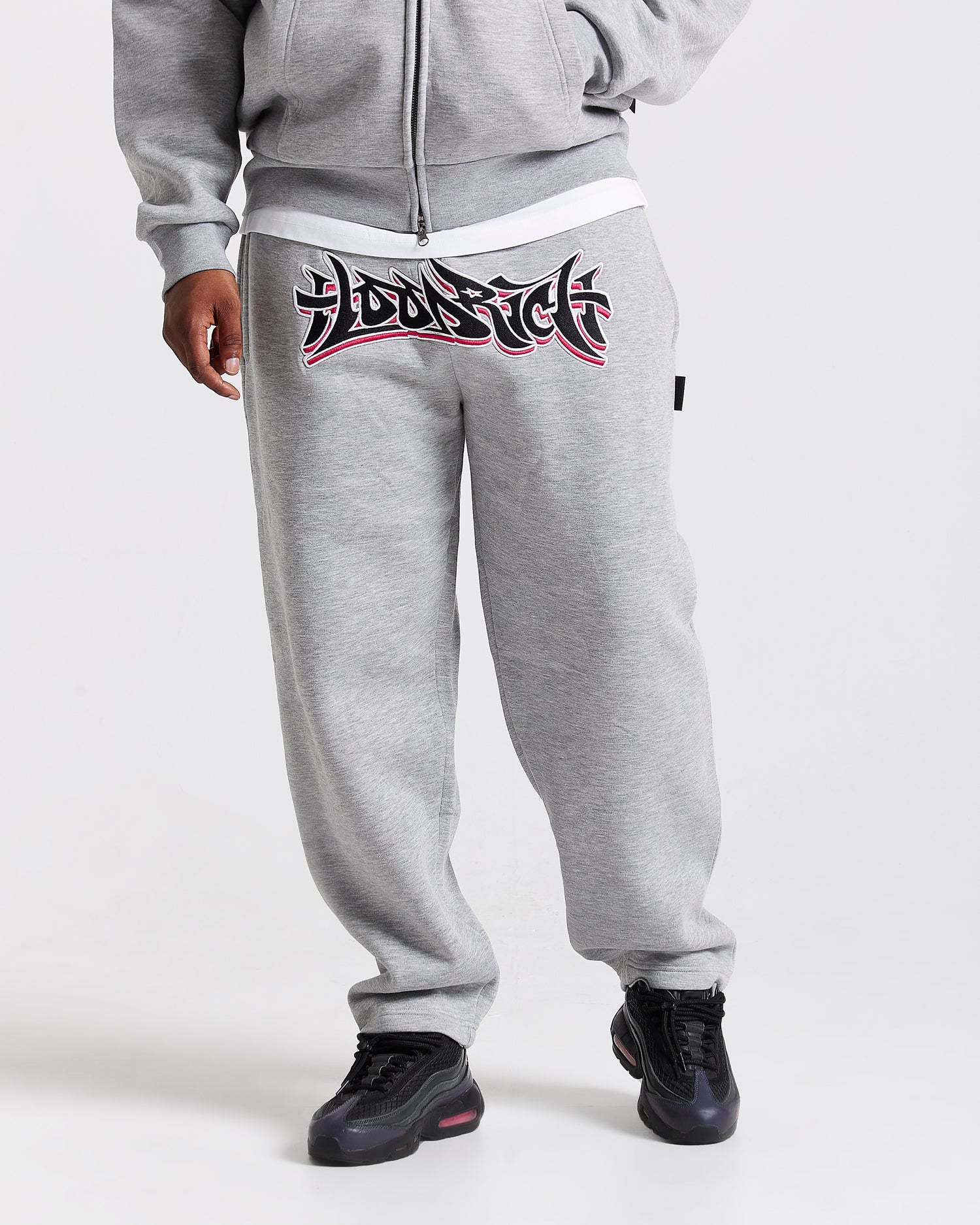 Graff Oversized Joggers - Grey/Black/Pink