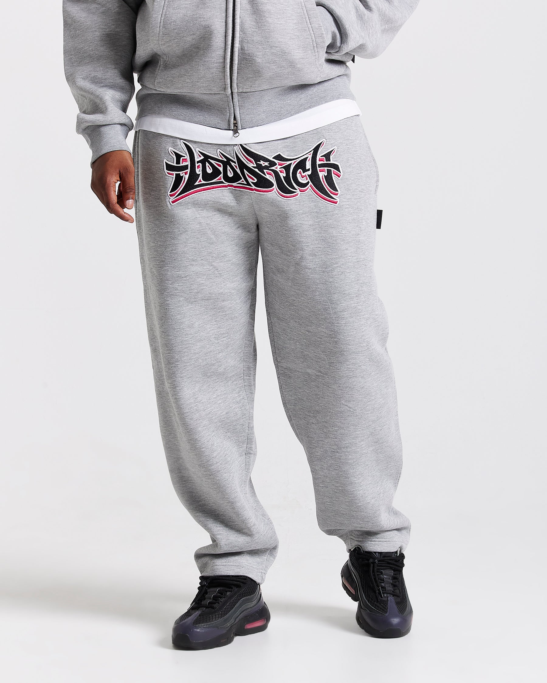 Graff Oversized Joggers - Grey/Black/Pink