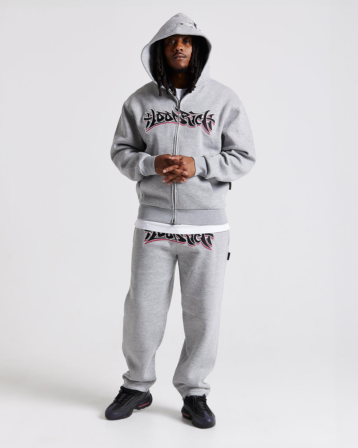 Graff Oversized Joggers - Grey/Black/Pink