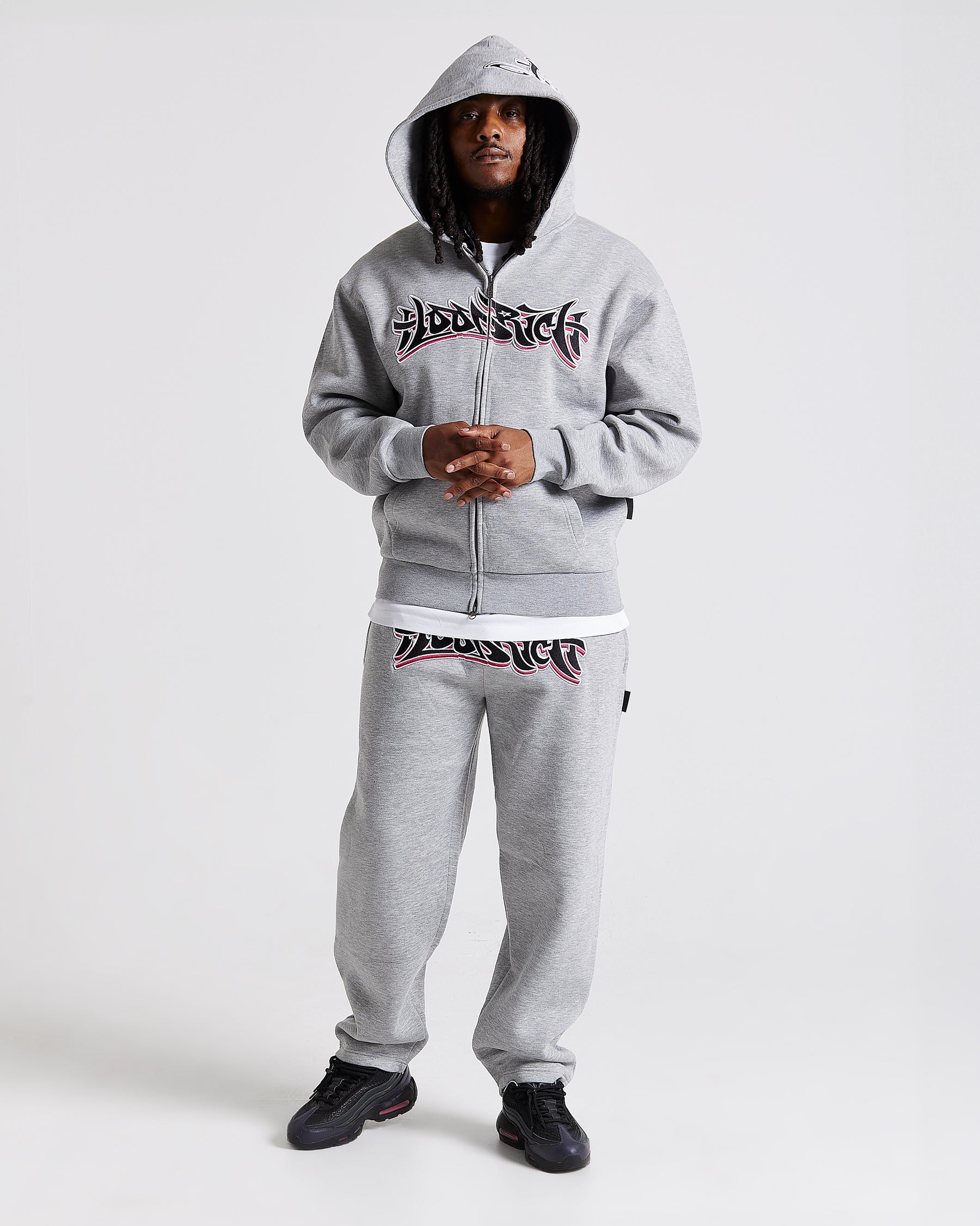 Graff Oversized Joggers - Grey/Black/Pink