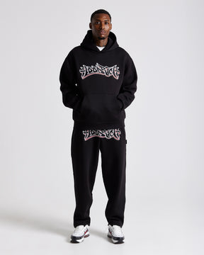 Graff Oversized Joggers - Black/White/Red