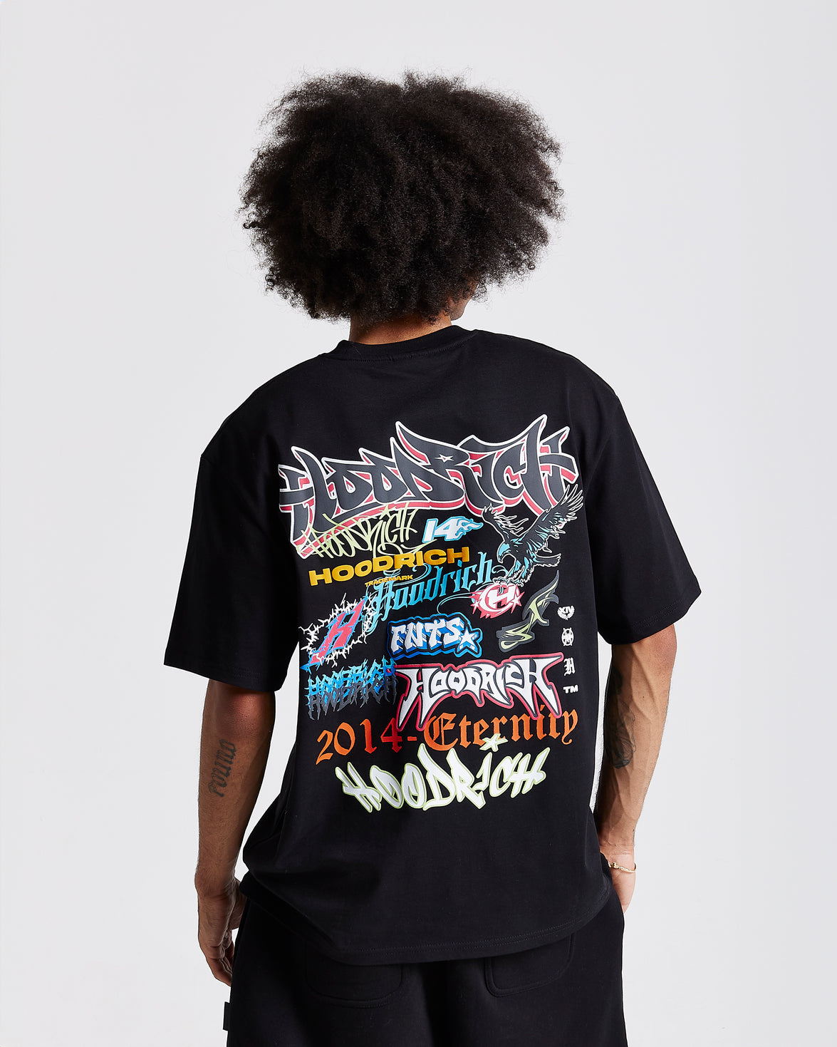 Graff Rave Oversized T-Shirt - Black/Grey/Pink
