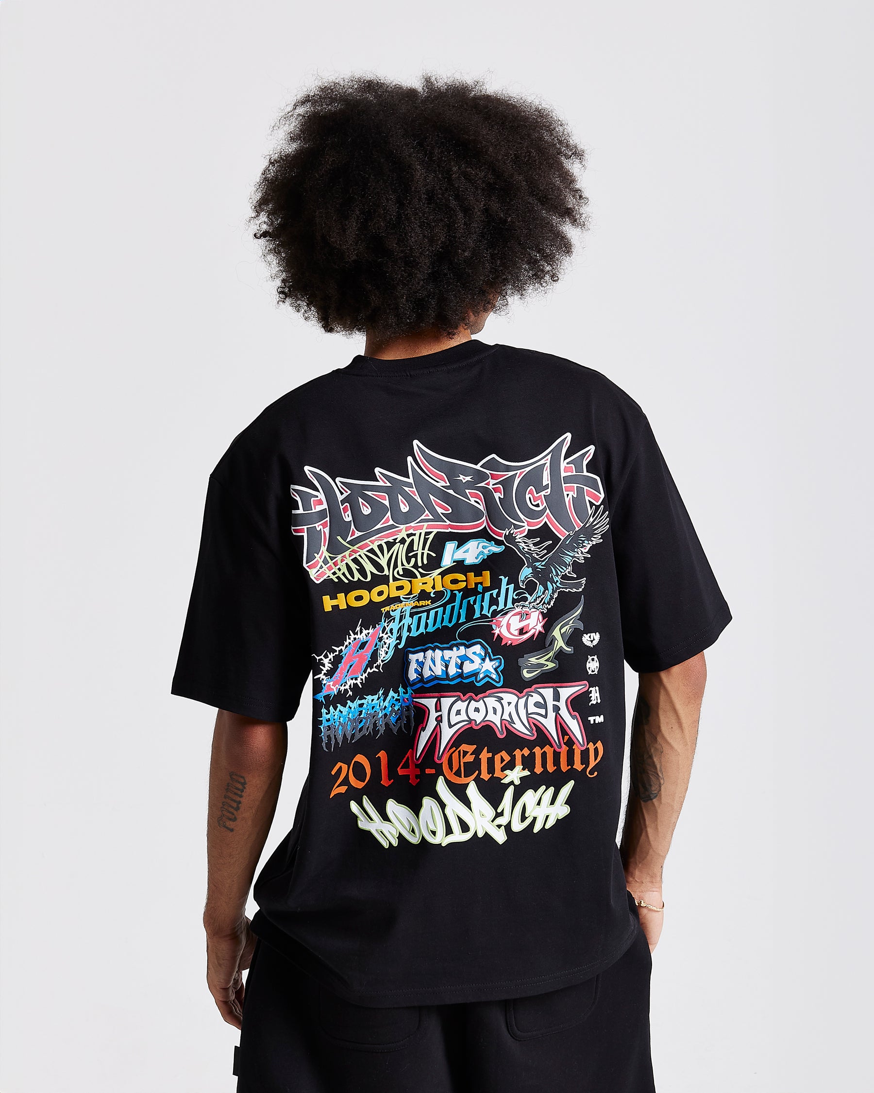 Graff Rave Oversized T-Shirt - Black/Grey/Pink