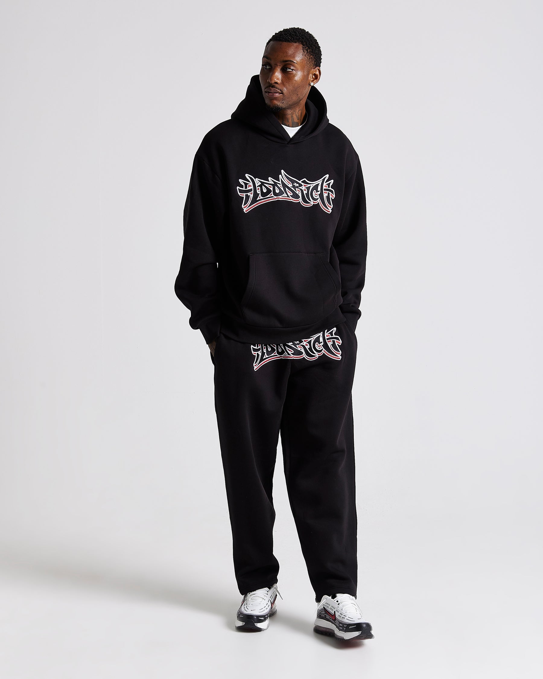 Graff Oversized Joggers - Black/White/Red