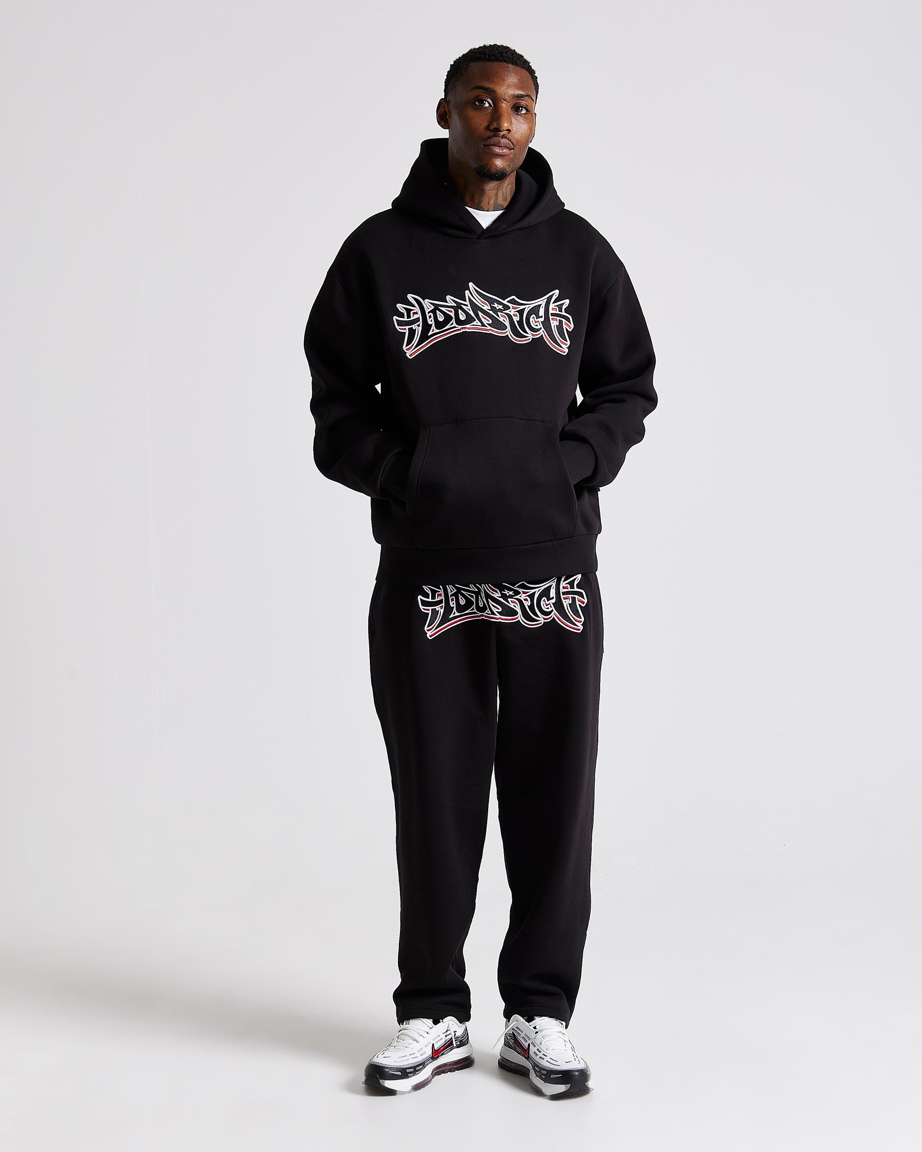 Graff Oversized Joggers - Black/White/Red