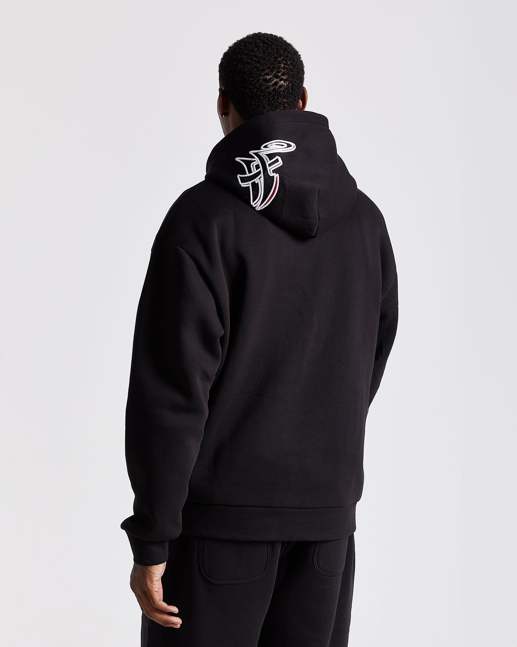 Graff Oversized Hoodie - Black/White/Red