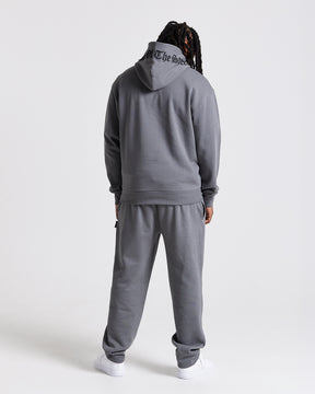 Iron Oversized Joggers - Grey/Rhinestones