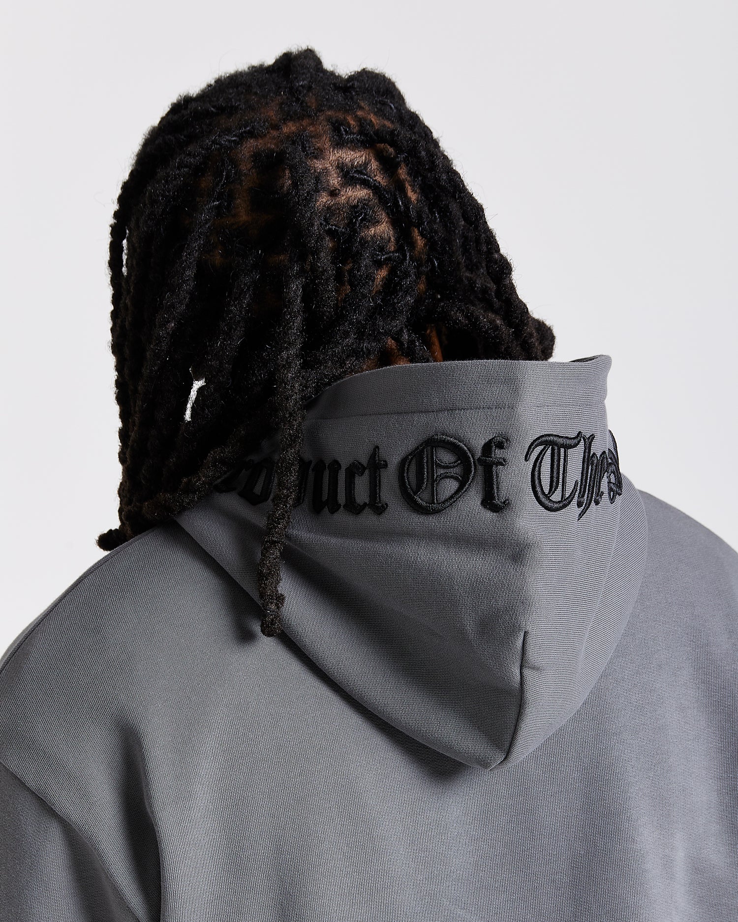 Iron Oversized Hoodie - Grey/Rhinestones
