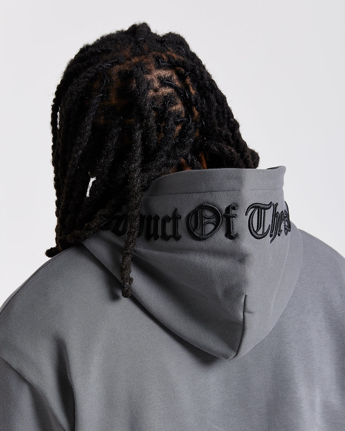 Men's Iron Oversized Full Tracksuit - Grey/Rhinestones