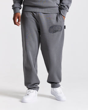 Iron Oversized Joggers - Grey/Rhinestones