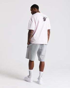Graff Oversized Shorts - Grey/Pink