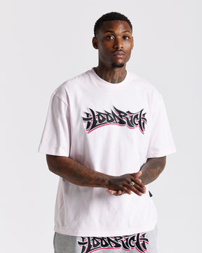 Graff Oversized T-Shirt - Light Pink/Black