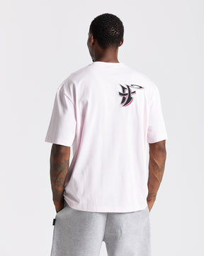 Graff Oversized T-Shirt - Light Pink/Black