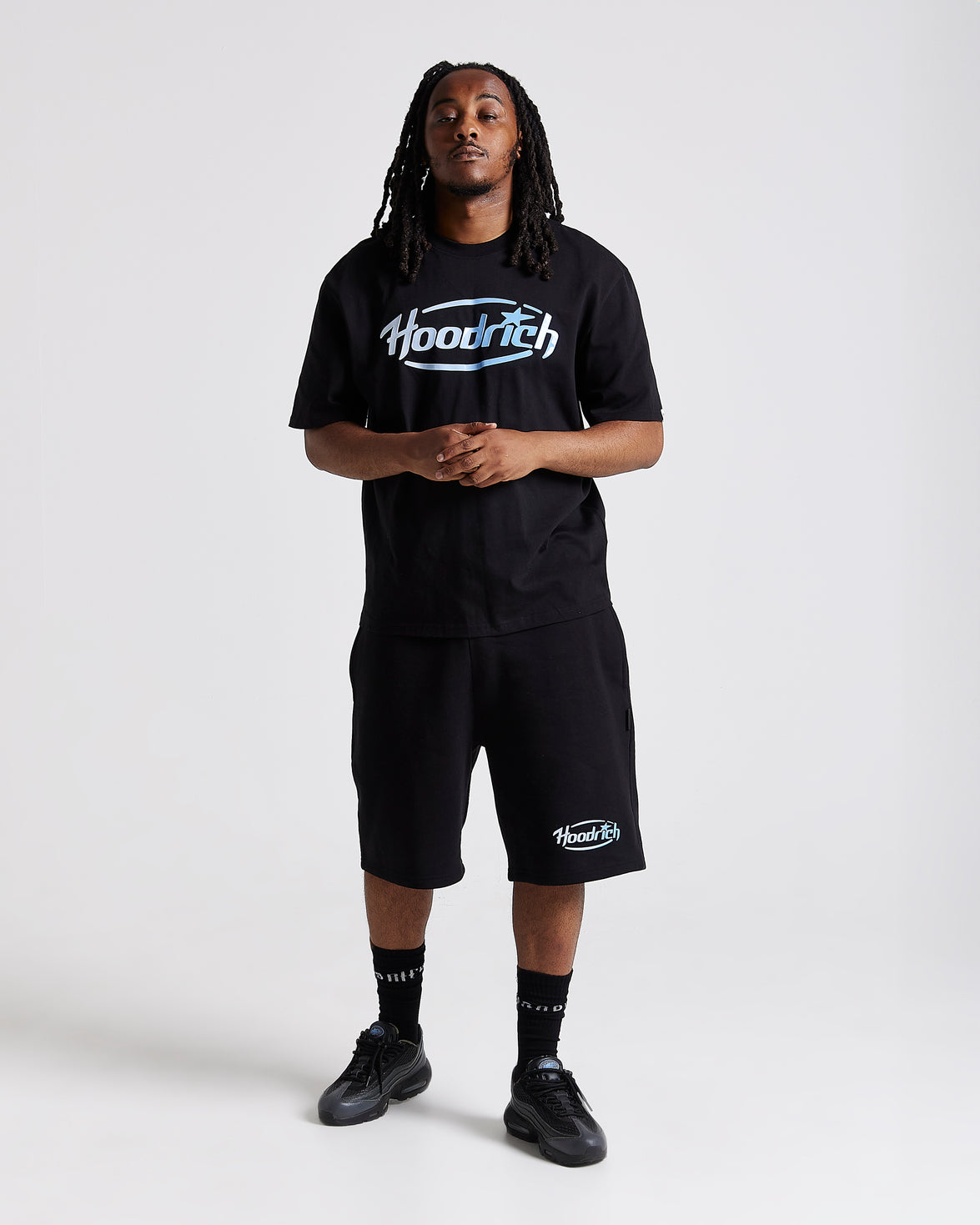 Curve Oversized Shorts - Black/Blue