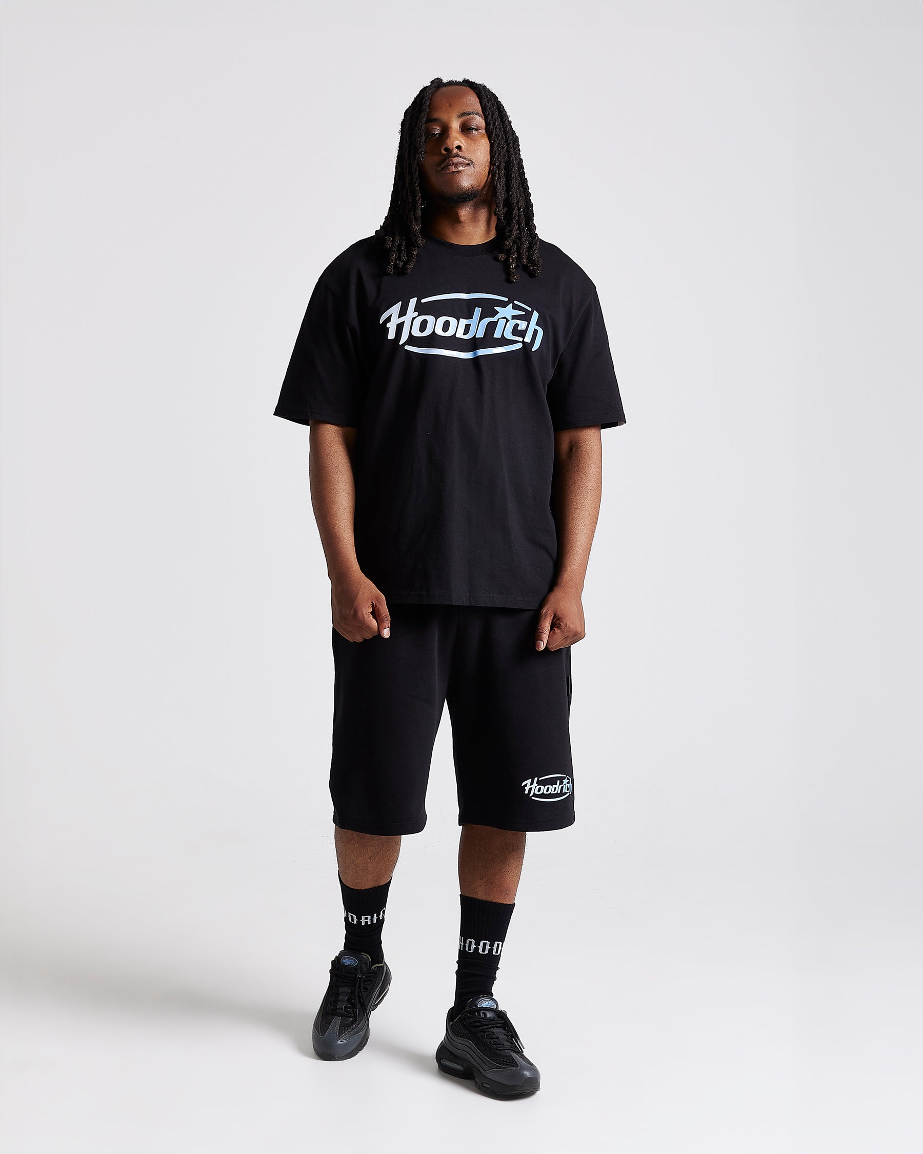 Curve Oversized Shorts - Black/Blue