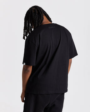 Curve Oversized T-Shirt - Black/Blue