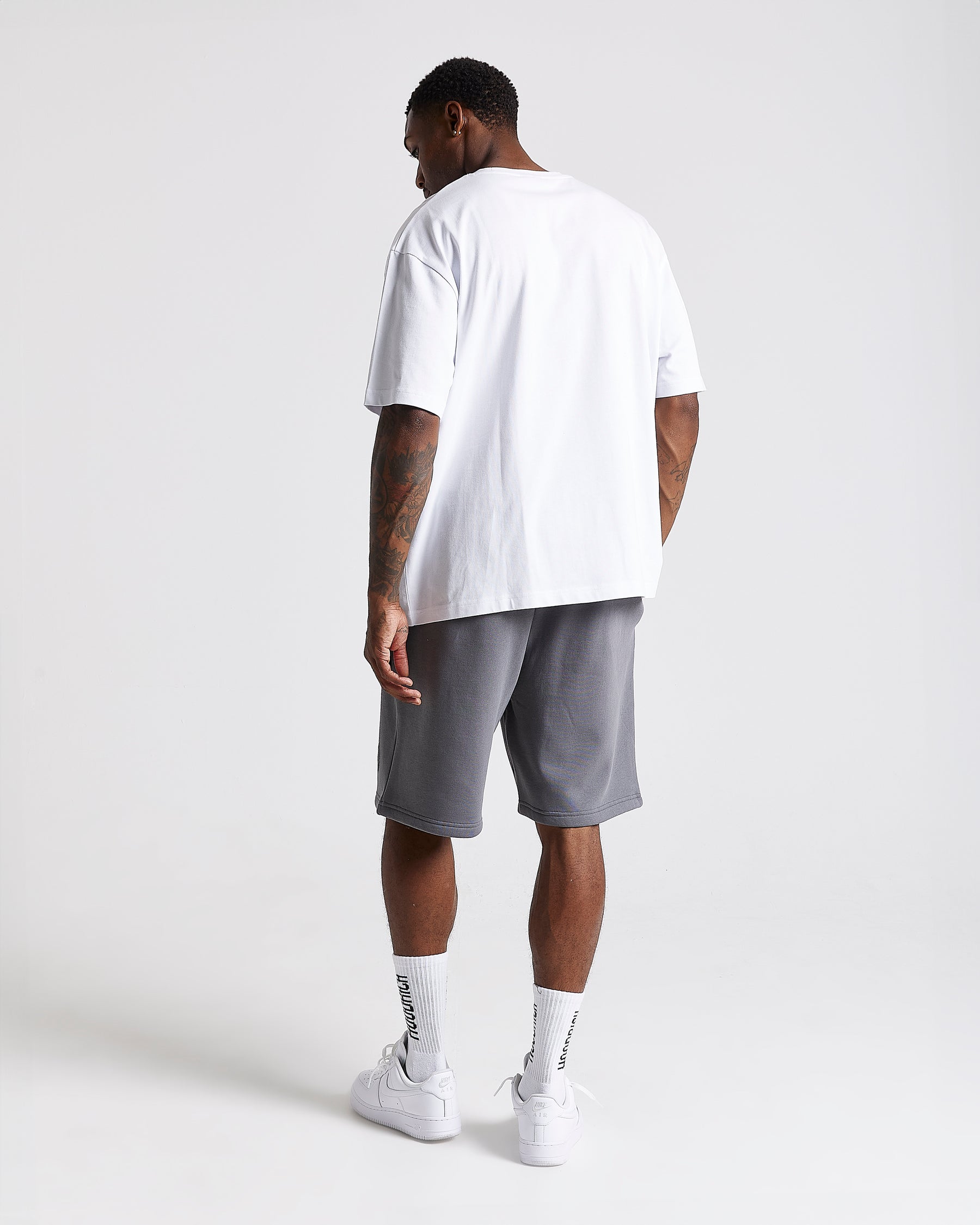 Iron Oversized T-Shirt - White/Rhinestones