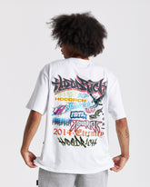 Graff Rave Oversized T-Shirt - White/Grey/Pink