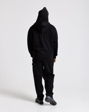 Iron Oversized Joggers - Black/Rhinestones