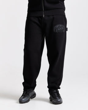 Iron Oversized Joggers - Black/Rhinestones