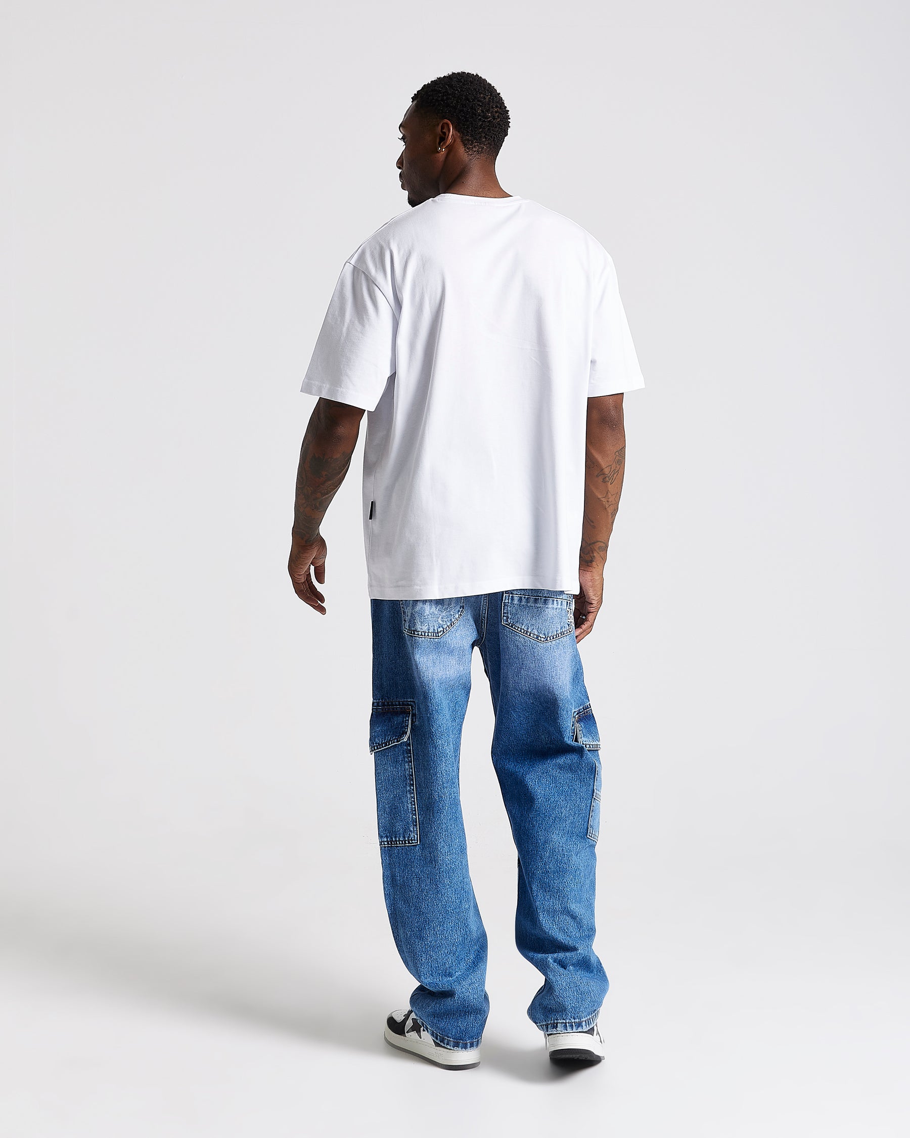 Force Script Denim Jeans - Blue