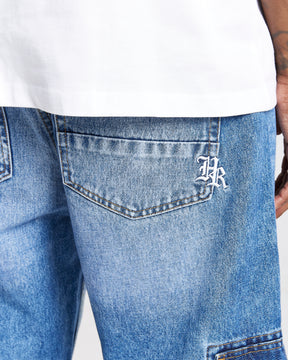 Force Script Denim Jeans - Blue