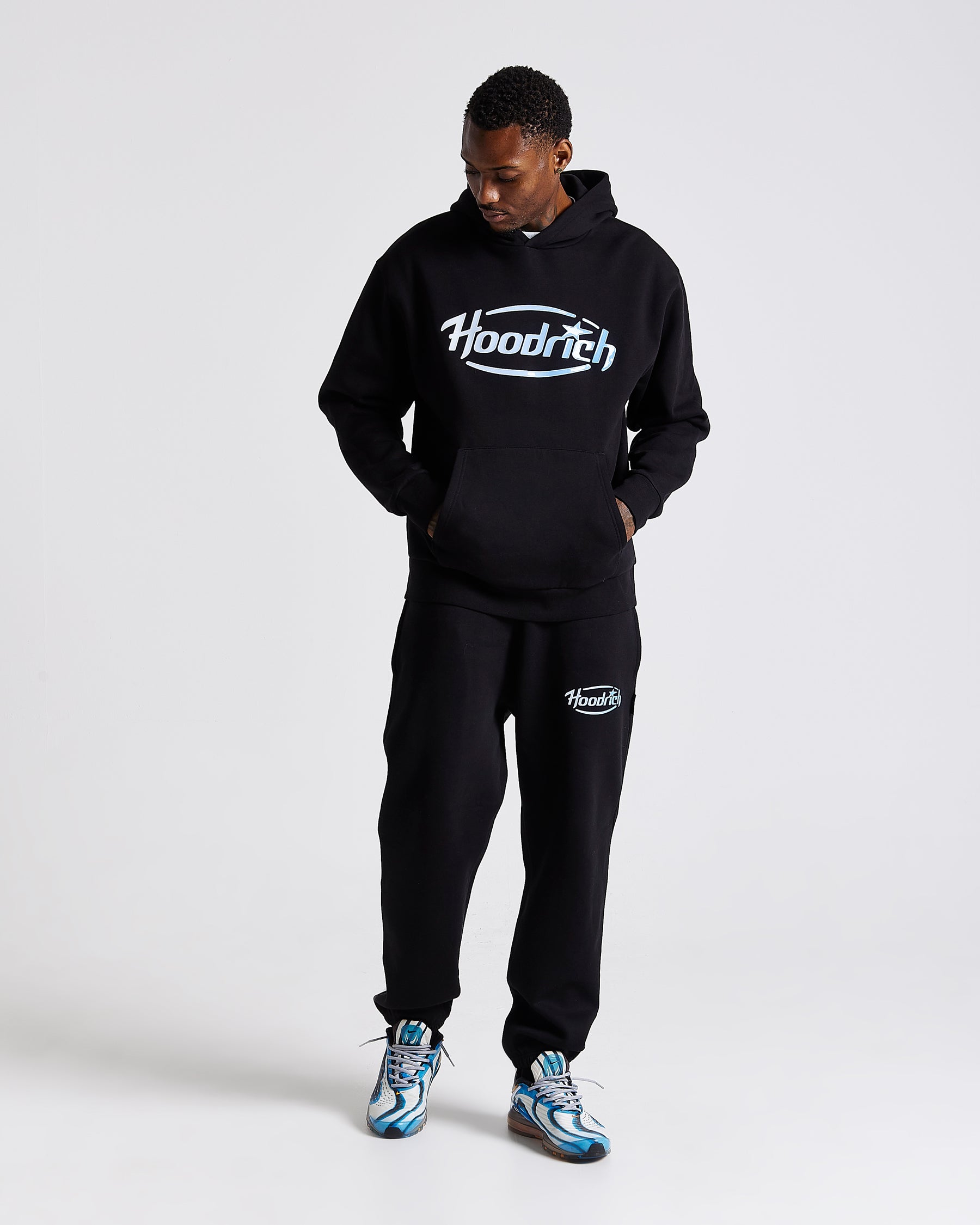 Curve Oversized Hoodie - Black/Blue