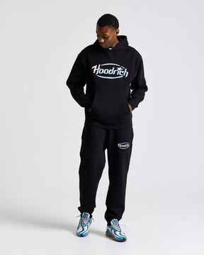Curve Oversized Hoodie - Black/Blue