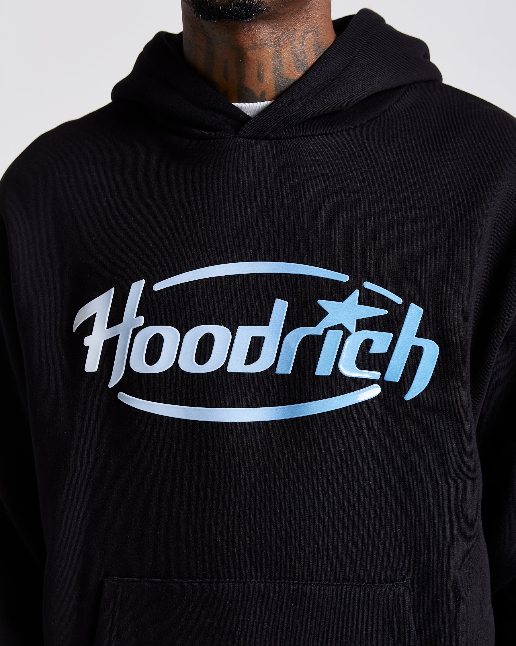 Curve Oversized Hoodie - Black/Blue