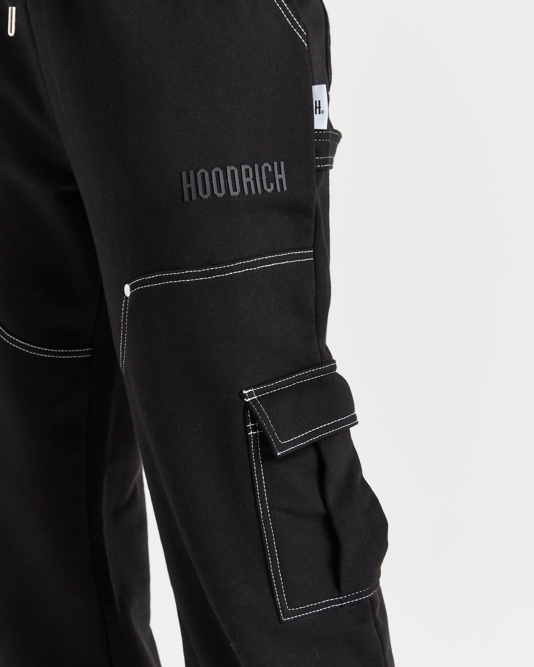 Adorn Open Hem Joggers - Black