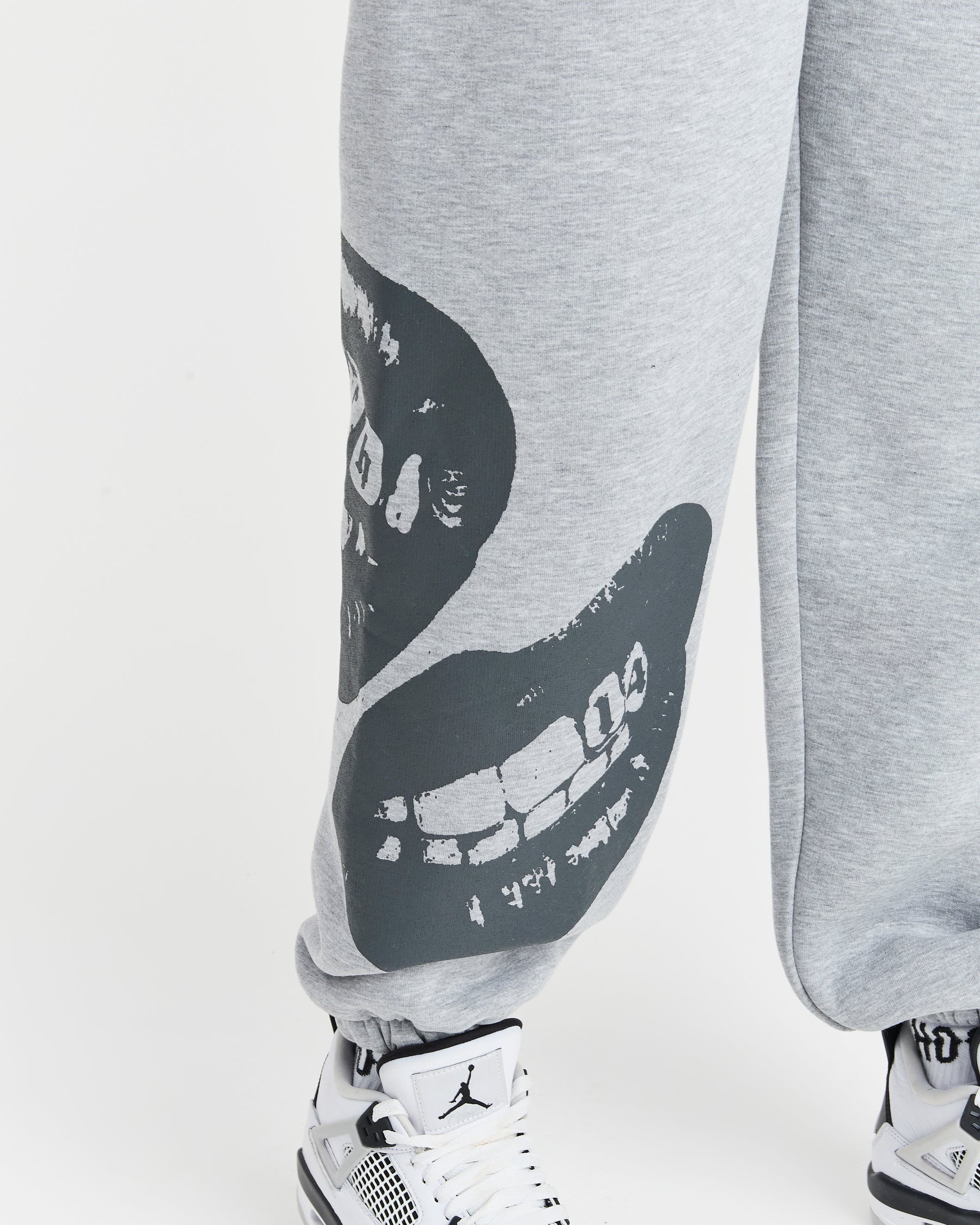 Gem Oversized Joggers - Grey/Black